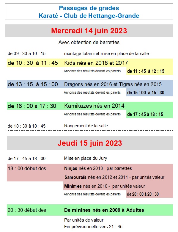 affiche passages grades juin 2023